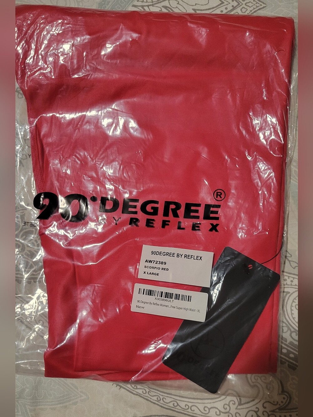 90 Degree by Reflex Scorpio Red Active Leggings